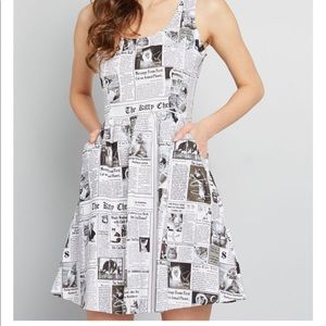 Spreading the Mews ModCloth Cat Dress 1X